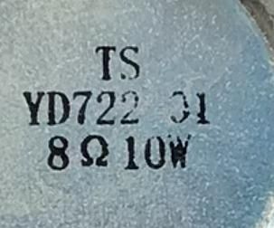 KIT DE BOCINAS PARA TV WESTINGHOUSE (2 PZ) / NUMERO DE PARTE YD722-01 / 8Ω 10w / MODELO EW39T4LZ	 - Imagen 2